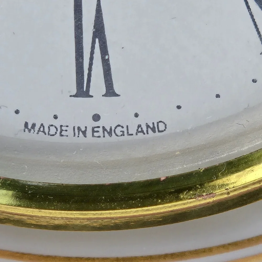 Wedgwood Clio Bone China Quartz Mantel Clock Made In England 1992 Floral